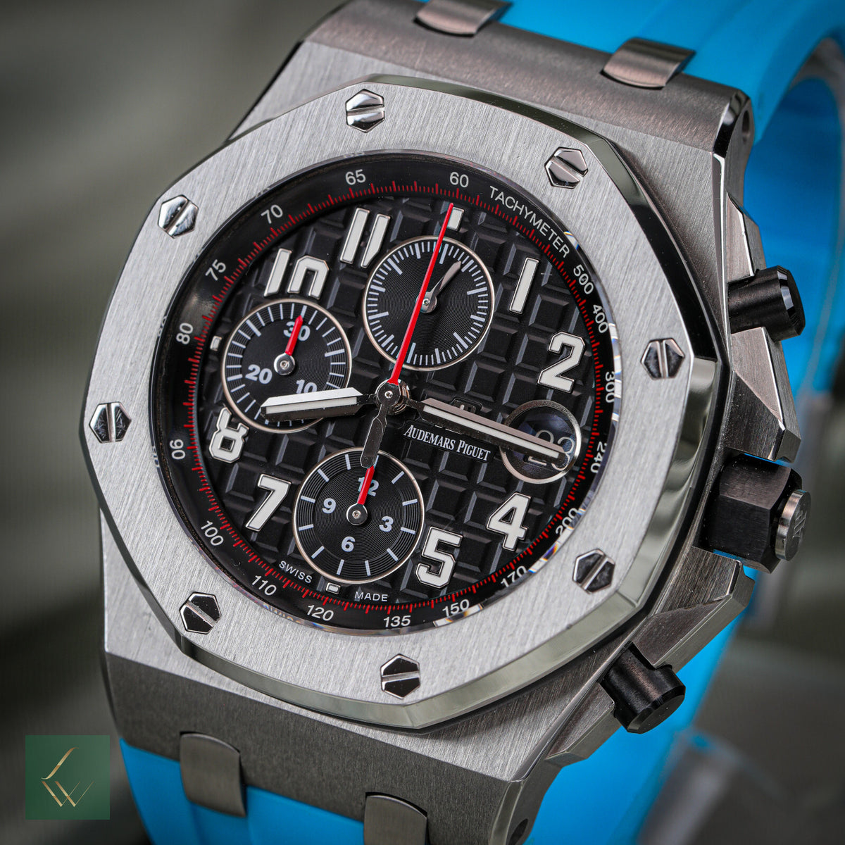 Caixa e papéis Audemars Piguet Royal Oak Offshore Vampire cronógrafo 26470ST 42mm-