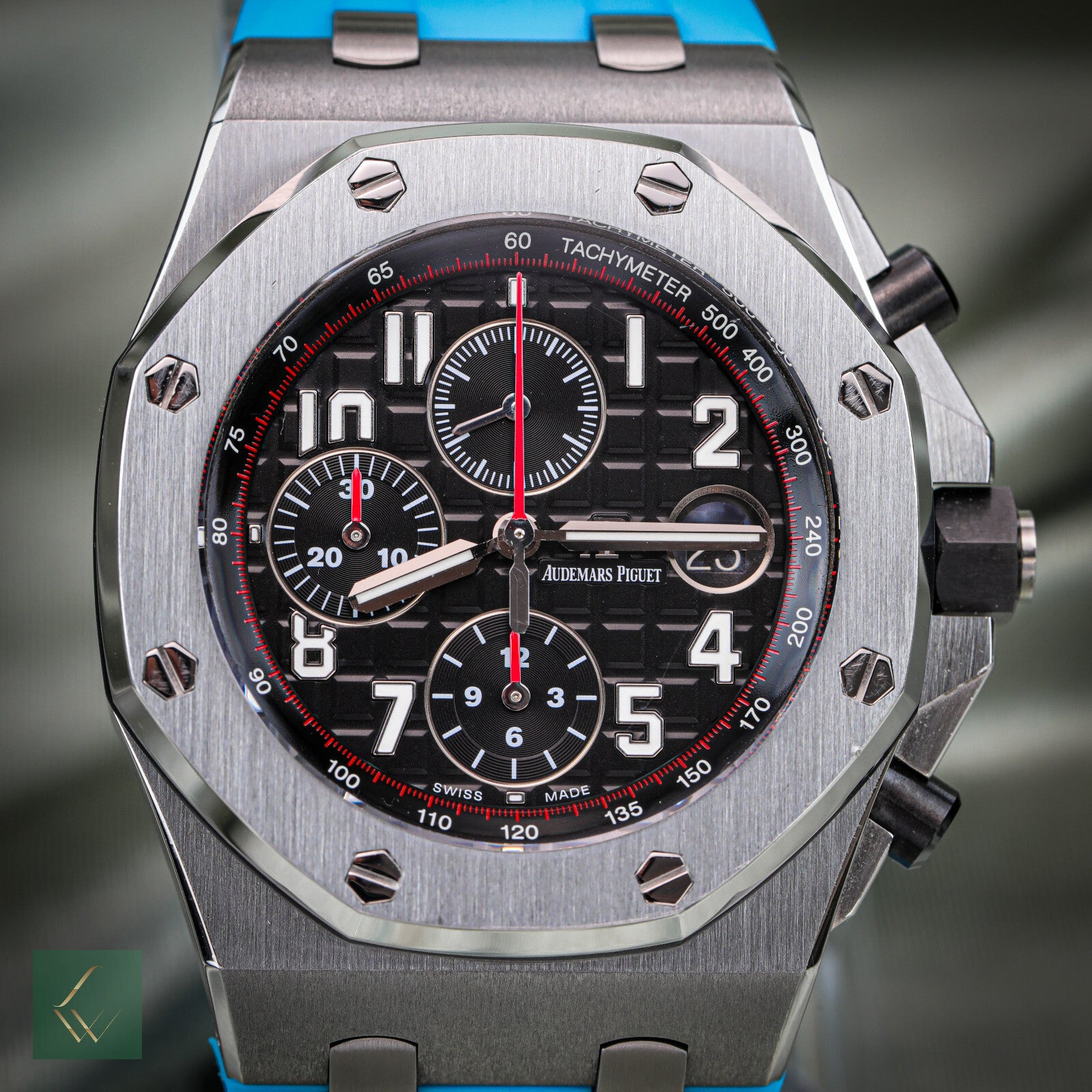 Caixa e papéis Audemars Piguet Royal Oak Offshore Vampire cronógrafo 26470ST 42mm-
