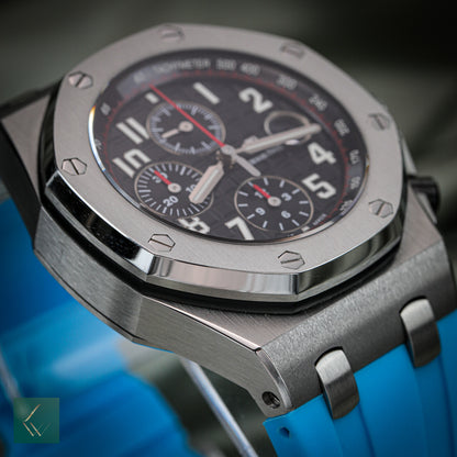 Caixa e papéis Audemars Piguet Royal Oak Offshore Vampire cronógrafo 26470ST 42mm-