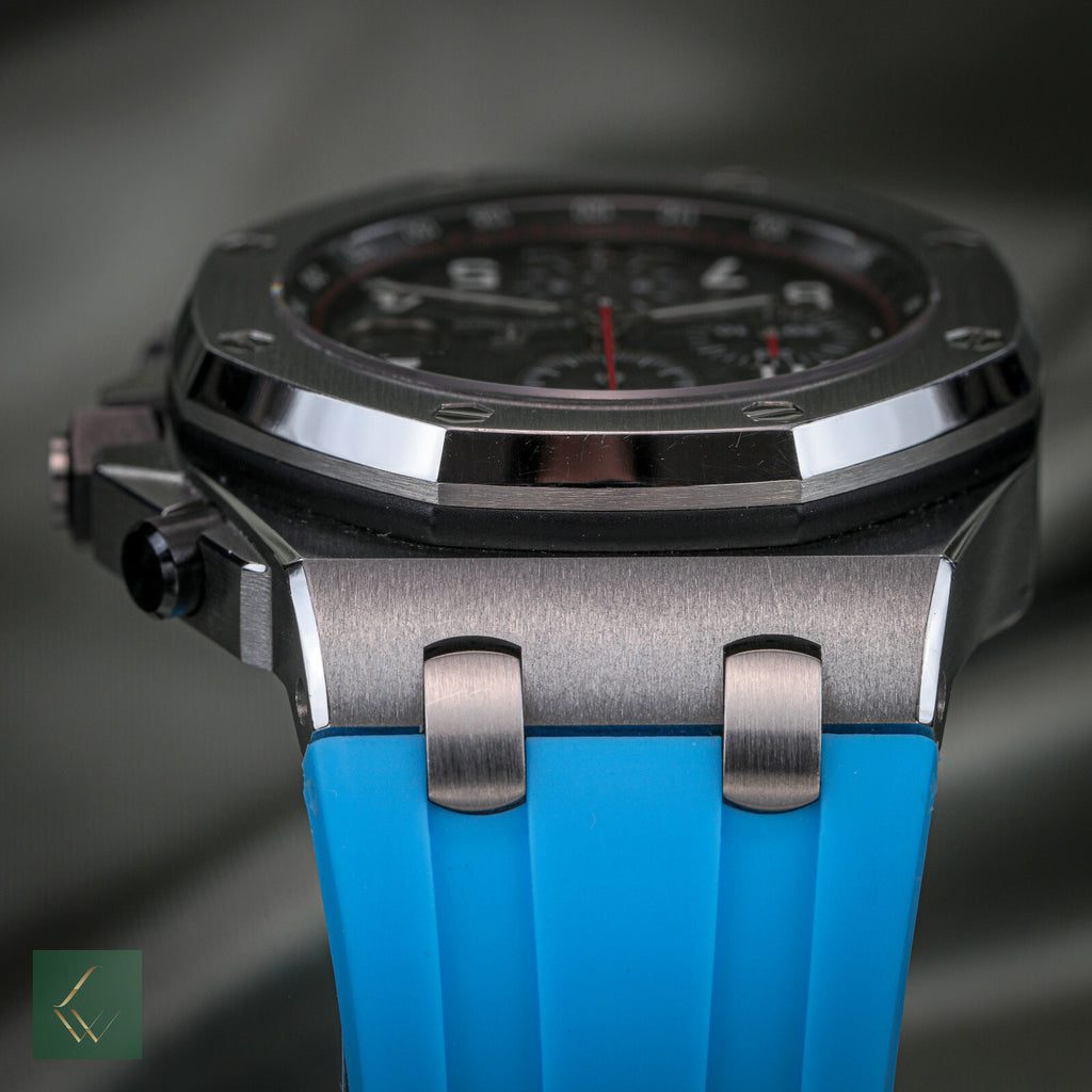 Caixa e papéis Audemars Piguet Royal Oak Offshore Vampire cronógrafo 26470ST 42mm-