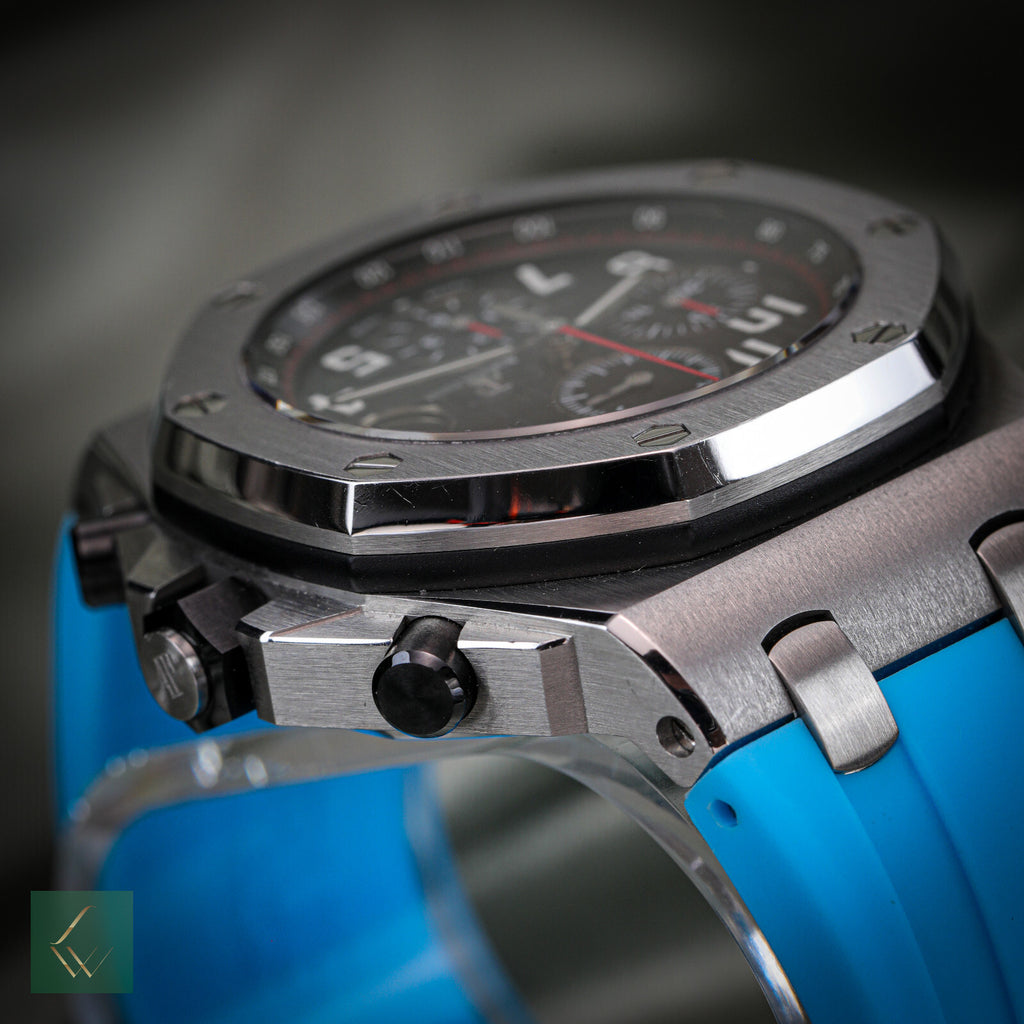 Caixa e papéis Audemars Piguet Royal Oak Offshore Vampire cronógrafo 26470ST 42mm-
