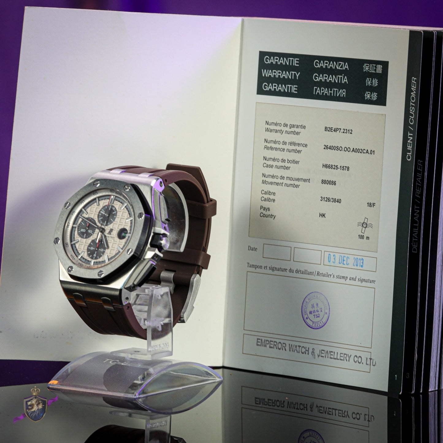 Audemars Piguet Royal Oak Offshore 26400SO “Panda” 44mm Chronograph Watch Papers