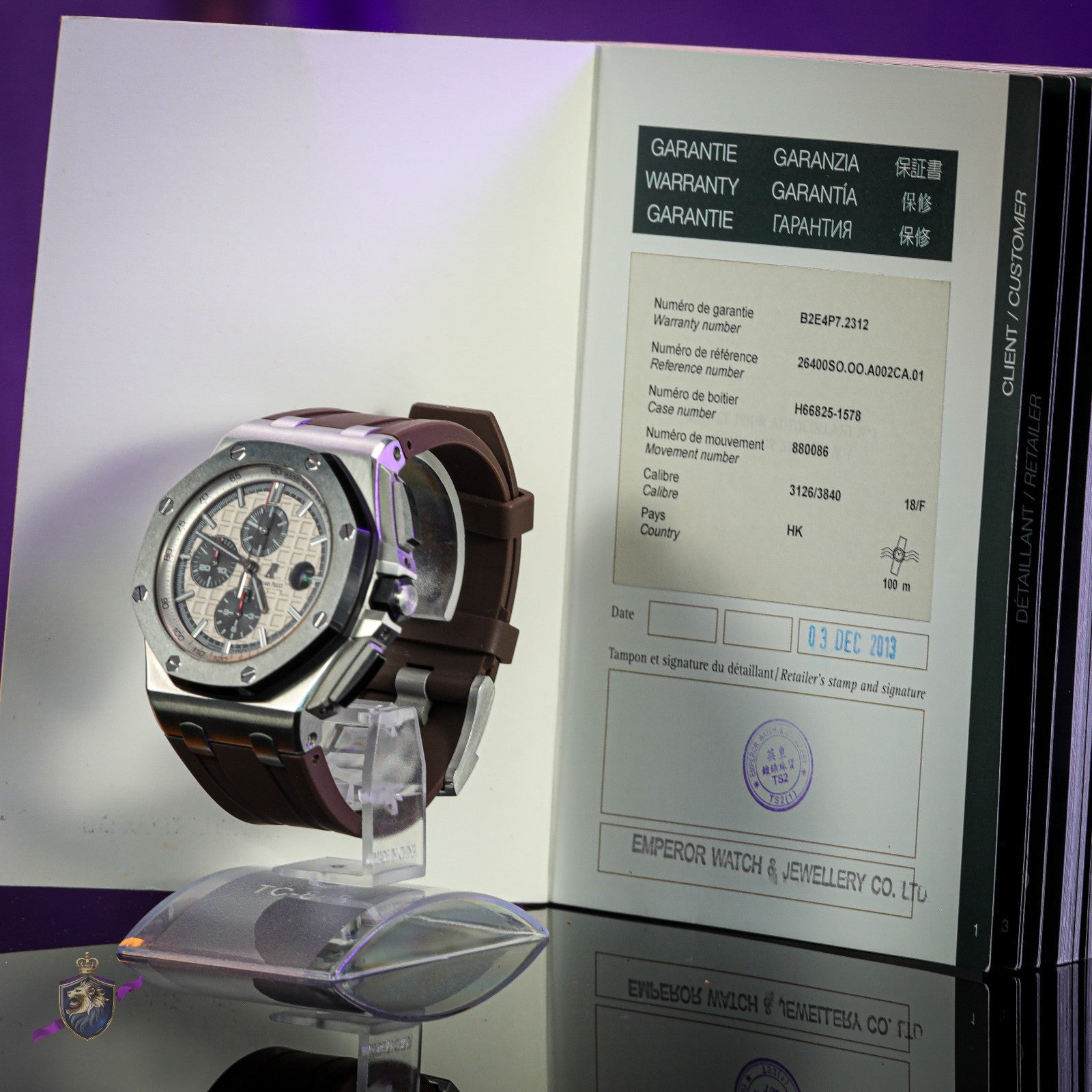 Audemars Piguet Royal Oak Offshore 26400SO “Panda” 44mm Chronograph Watch Papers