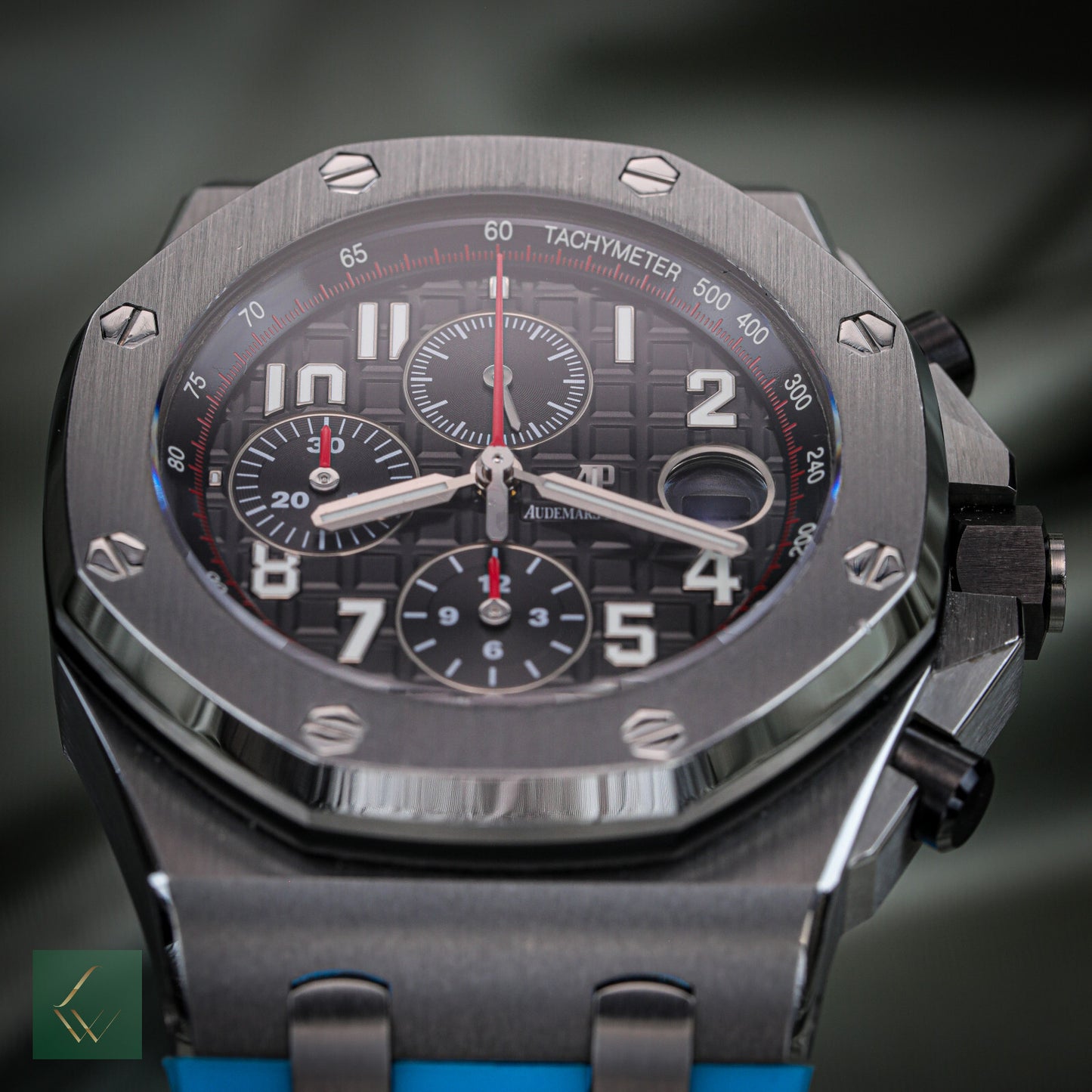 Caixa e papéis Audemars Piguet Royal Oak Offshore Vampire cronógrafo 26470ST 42mm-