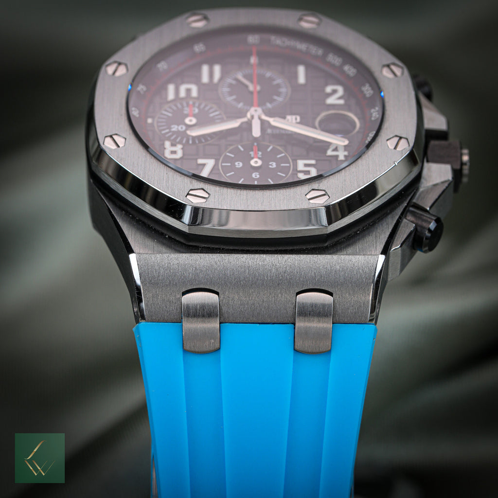 Caixa e papéis Audemars Piguet Royal Oak Offshore Vampire cronógrafo 26470ST 42mm-
