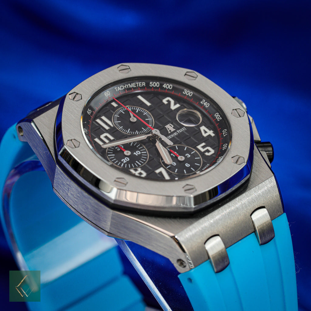 Caixa e papéis Audemars Piguet Royal Oak Offshore Vampire cronógrafo 26470ST 42mm-