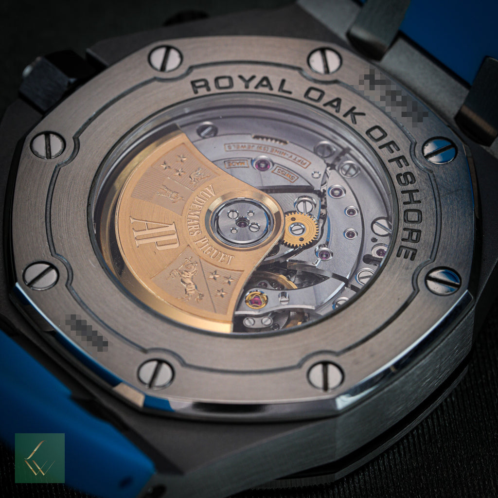 Caixa e papéis Audemars Piguet Royal Oak Offshore Vampire cronógrafo 26470ST 42mm-